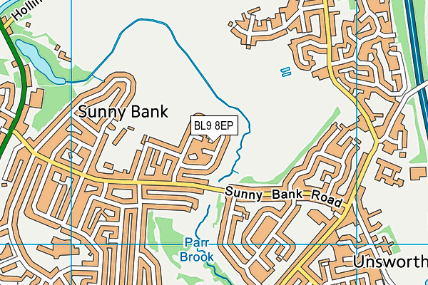 BL9 8EP map - OS VectorMap District (Ordnance Survey)