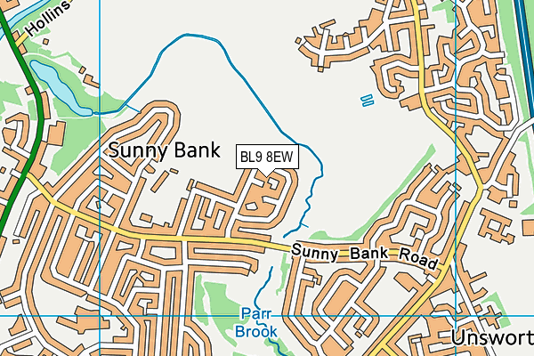BL9 8EW map - OS VectorMap District (Ordnance Survey)