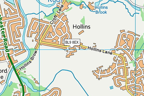 BL9 8EX map - OS VectorMap District (Ordnance Survey)