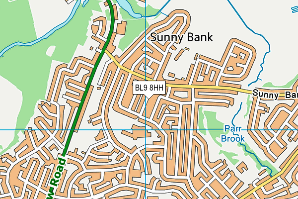 BL9 8HH map - OS VectorMap District (Ordnance Survey)