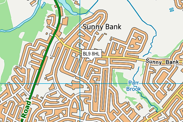 BL9 8HL map - OS VectorMap District (Ordnance Survey)