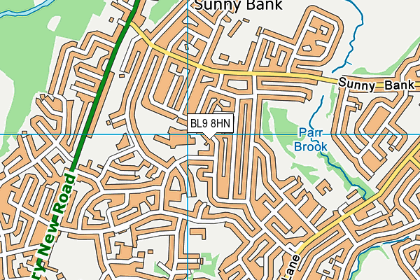 BL9 8HN map - OS VectorMap District (Ordnance Survey)