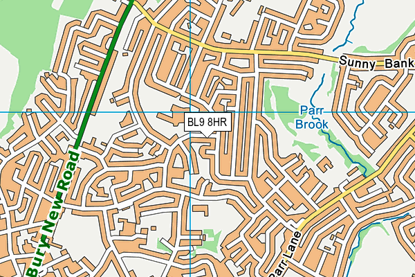 BL9 8HR map - OS VectorMap District (Ordnance Survey)