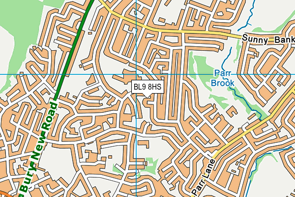 BL9 8HS map - OS VectorMap District (Ordnance Survey)