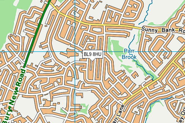 BL9 8HU map - OS VectorMap District (Ordnance Survey)