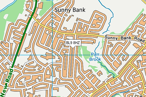 BL9 8HZ map - OS VectorMap District (Ordnance Survey)