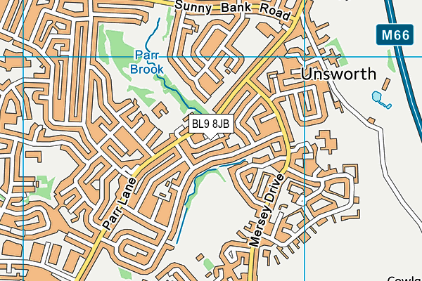 BL9 8JB map - OS VectorMap District (Ordnance Survey)