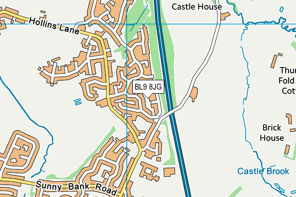 BL9 8JG map - OS VectorMap District (Ordnance Survey)