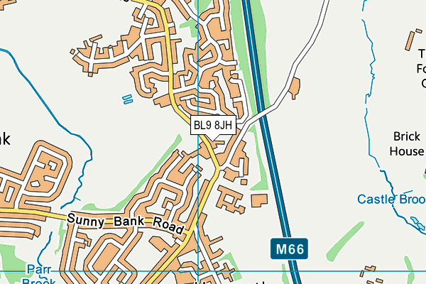 BL9 8JH map - OS VectorMap District (Ordnance Survey)