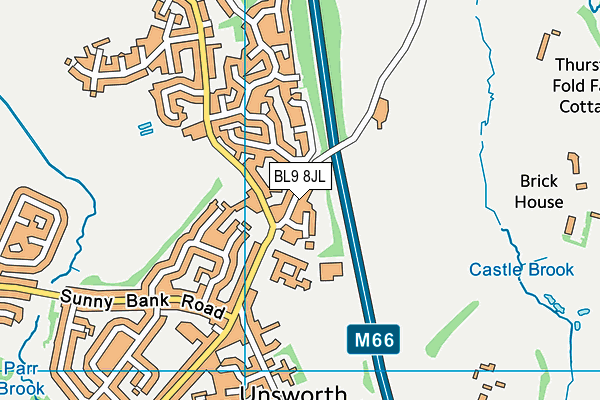 BL9 8JL map - OS VectorMap District (Ordnance Survey)
