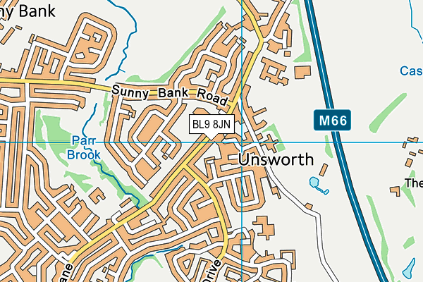 BL9 8JN map - OS VectorMap District (Ordnance Survey)