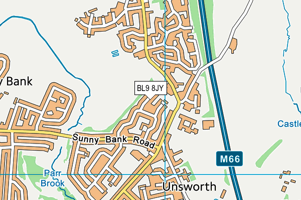 BL9 8JY map - OS VectorMap District (Ordnance Survey)