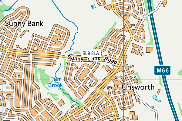 BL9 8LA map - OS VectorMap District (Ordnance Survey)