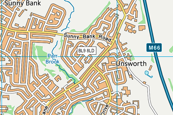 BL9 8LD map - OS VectorMap District (Ordnance Survey)