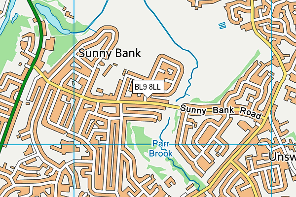 BL9 8LL map - OS VectorMap District (Ordnance Survey)