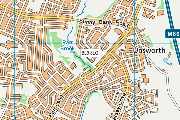 BL9 8LQ map - OS VectorMap District (Ordnance Survey)