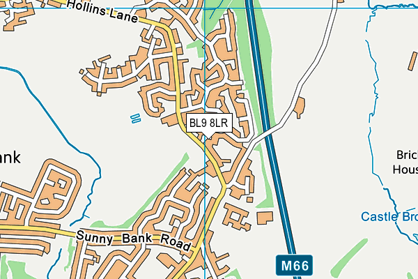 BL9 8LR map - OS VectorMap District (Ordnance Survey)