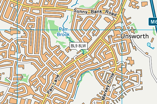 BL9 8LW map - OS VectorMap District (Ordnance Survey)