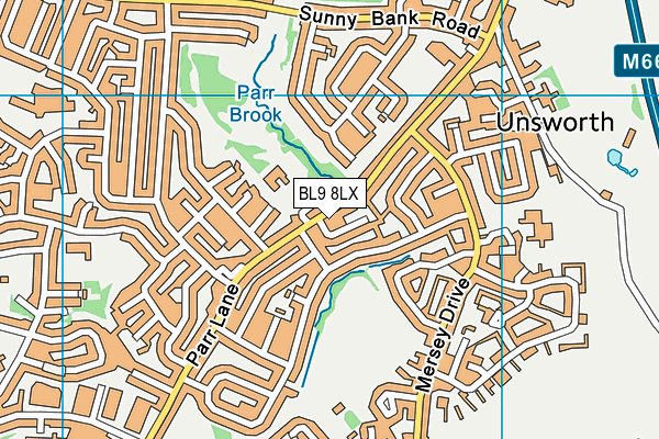 BL9 8LX map - OS VectorMap District (Ordnance Survey)