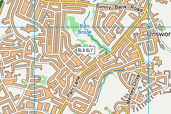 BL9 8LY map - OS VectorMap District (Ordnance Survey)
