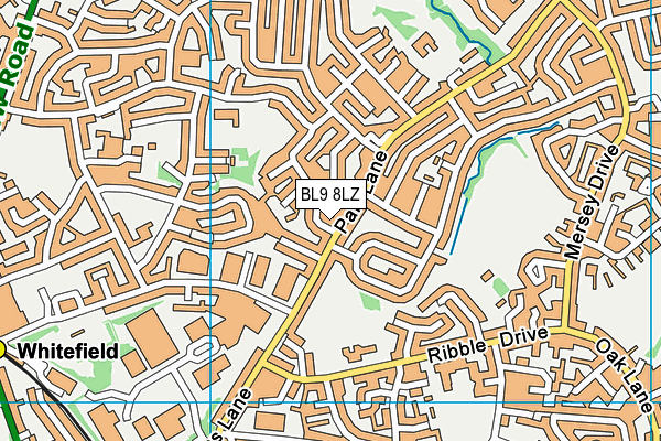 BL9 8LZ map - OS VectorMap District (Ordnance Survey)