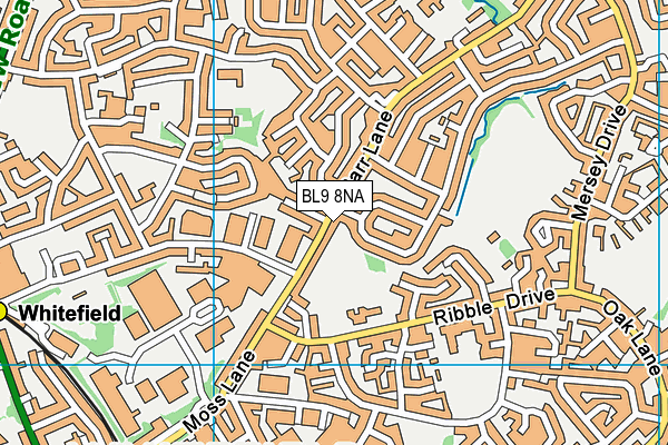 BL9 8NA map - OS VectorMap District (Ordnance Survey)