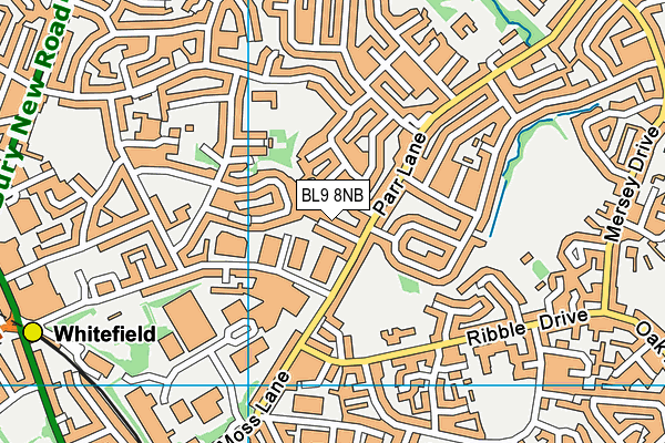 BL9 8NB map - OS VectorMap District (Ordnance Survey)