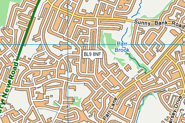 BL9 8NF map - OS VectorMap District (Ordnance Survey)