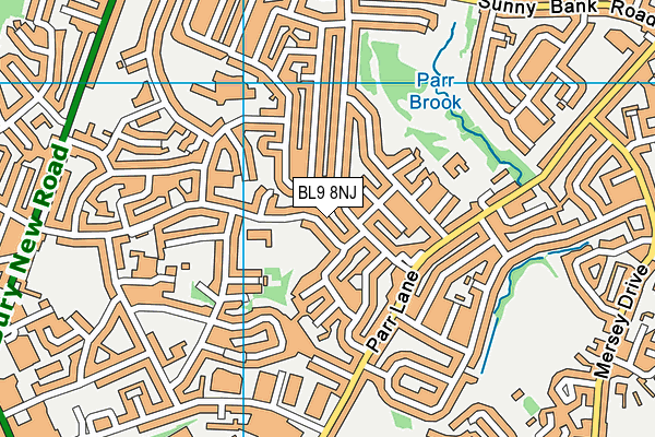 BL9 8NJ map - OS VectorMap District (Ordnance Survey)