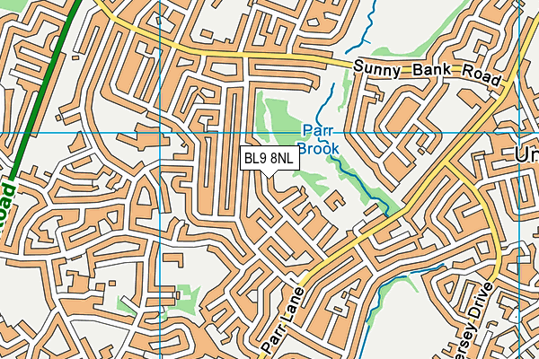 BL9 8NL map - OS VectorMap District (Ordnance Survey)
