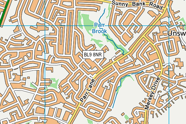 BL9 8NR map - OS VectorMap District (Ordnance Survey)