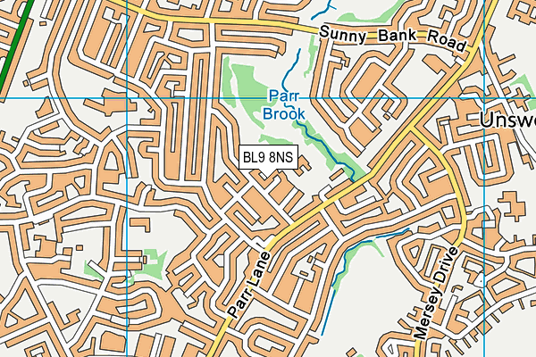 BL9 8NS map - OS VectorMap District (Ordnance Survey)