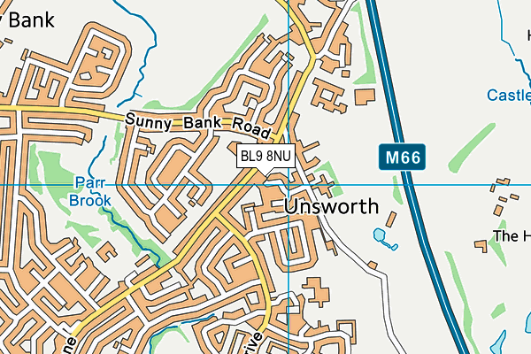 BL9 8NU map - OS VectorMap District (Ordnance Survey)