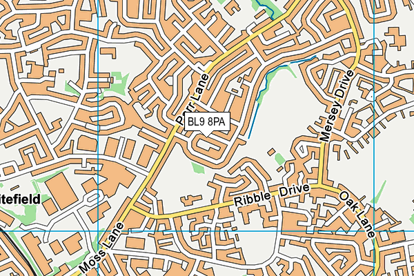 BL9 8PA map - OS VectorMap District (Ordnance Survey)