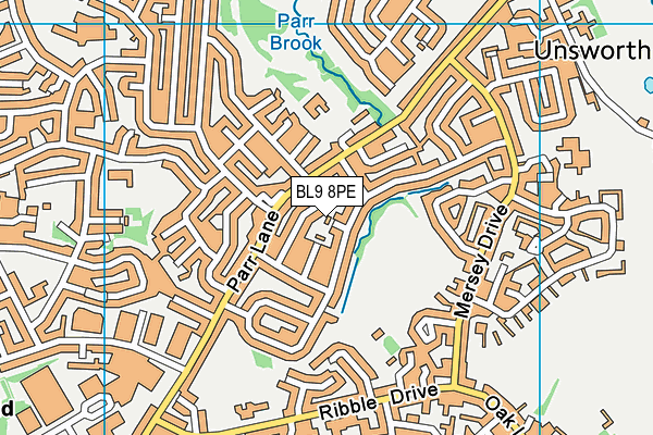 BL9 8PE map - OS VectorMap District (Ordnance Survey)