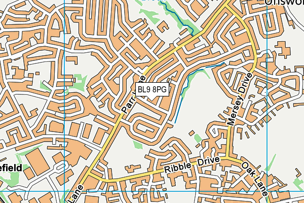 BL9 8PG map - OS VectorMap District (Ordnance Survey)