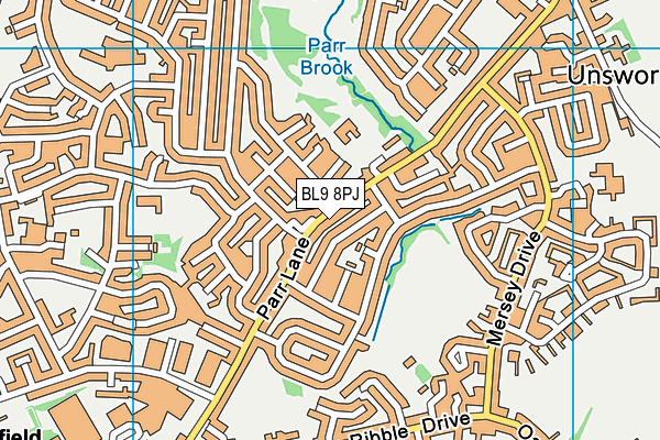 BL9 8PJ map - OS VectorMap District (Ordnance Survey)
