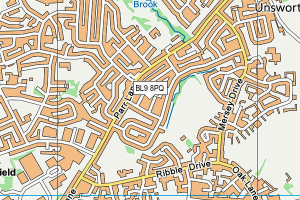 BL9 8PQ map - OS VectorMap District (Ordnance Survey)