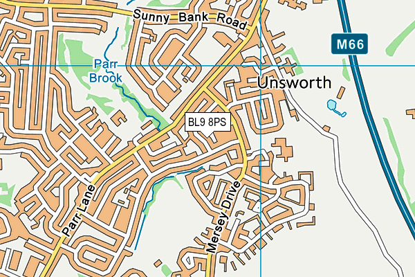 BL9 8PS map - OS VectorMap District (Ordnance Survey)