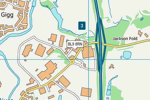 BL9 8RN map - OS VectorMap District (Ordnance Survey)
