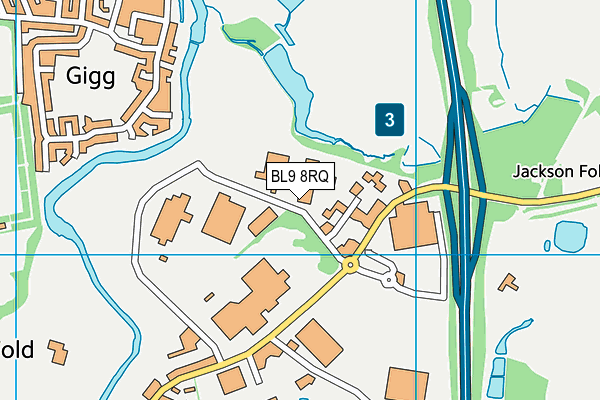 BL9 8RQ map - OS VectorMap District (Ordnance Survey)