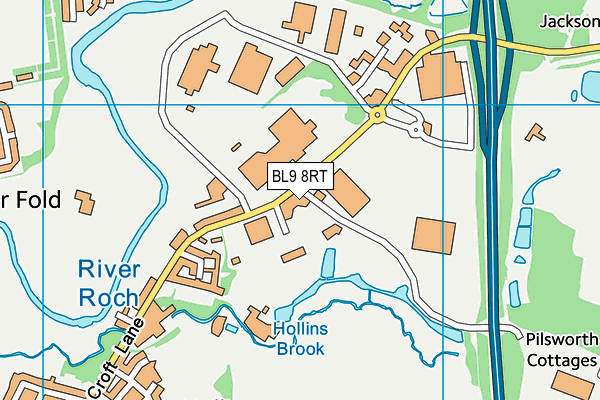 BL9 8RT map - OS VectorMap District (Ordnance Survey)
