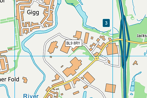 BL9 8RY map - OS VectorMap District (Ordnance Survey)