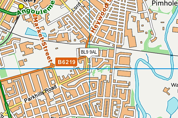 BL9 9AL map - OS VectorMap District (Ordnance Survey)