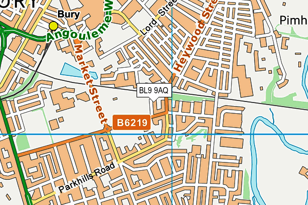 BL9 9AQ map - OS VectorMap District (Ordnance Survey)