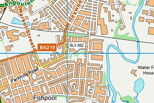 BL9 9BZ map - OS VectorMap District (Ordnance Survey)