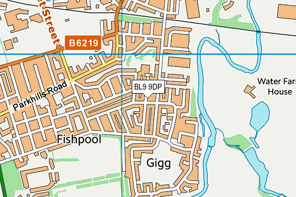 BL9 9DP map - OS VectorMap District (Ordnance Survey)