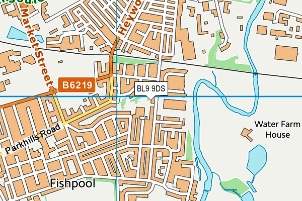 BL9 9DS map - OS VectorMap District (Ordnance Survey)