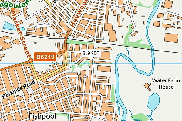BL9 9DT map - OS VectorMap District (Ordnance Survey)