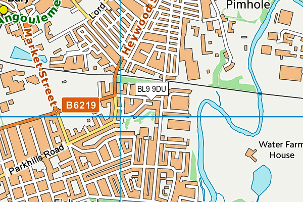 BL9 9DU map - OS VectorMap District (Ordnance Survey)